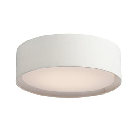 Prime 1-Light 16 Wide Oatmeal Linen Flush Mount Light